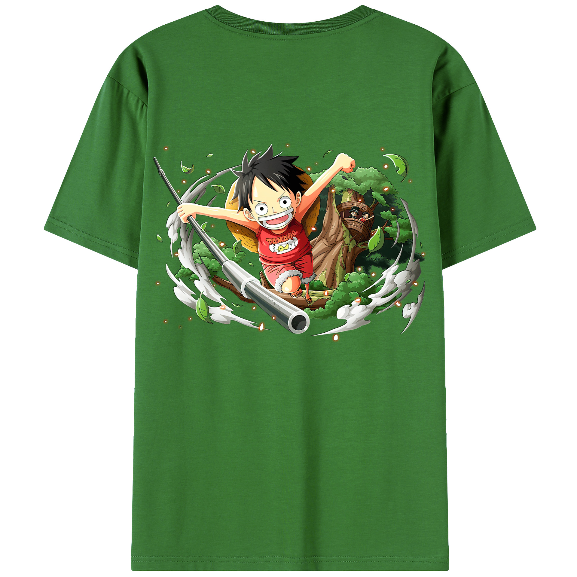 ワンピース モンキー・D・ルフィ ONE PIECE Monkey D. Luffy レディース半袖Tシャツ(バックプリント)